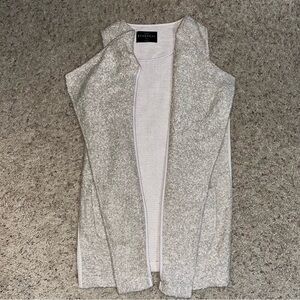 ETHEREAL WOOL SLEEVELESS SWEATER VEST / BEIGE CREAM / SIZE MEDIUM